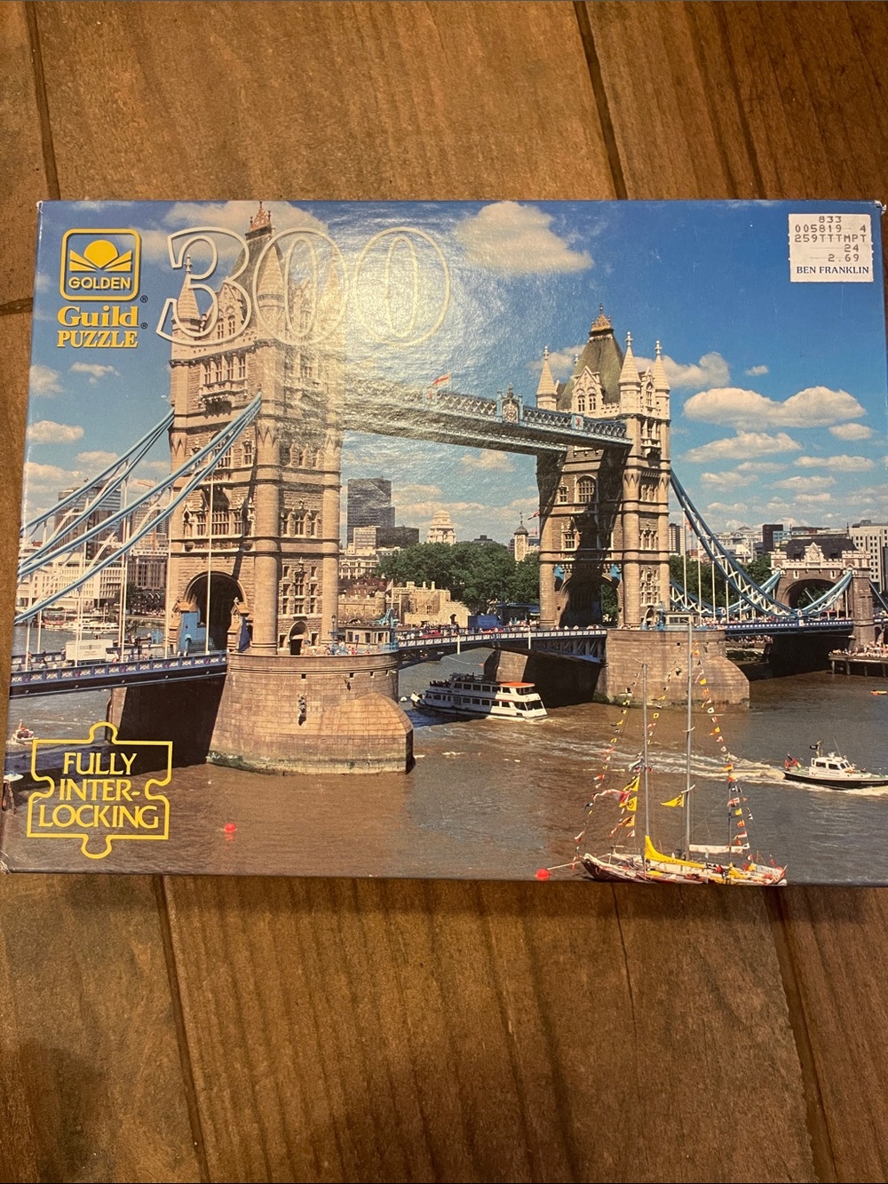 Golden Guild 300-Piece Tower Bridge Puzzle - Blue & Tan